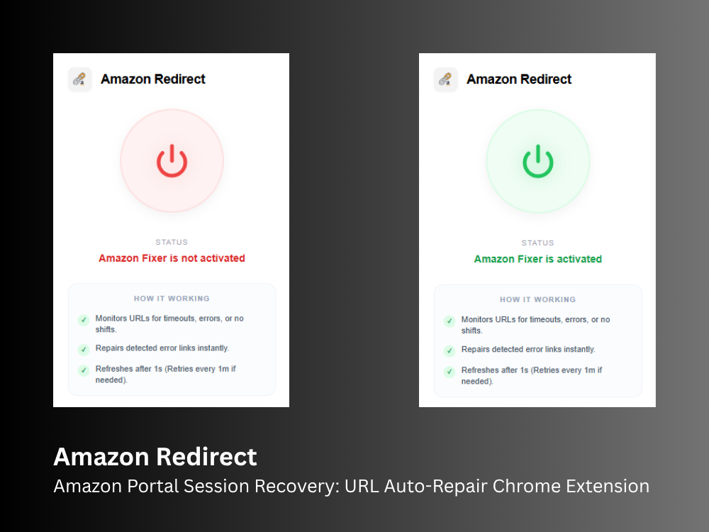 Amazon Portal Session Recovery: URL Auto-Repair Chrome Extension - Eliminate candidate drop-off caused by broken web sessions by Pasindu Piumal